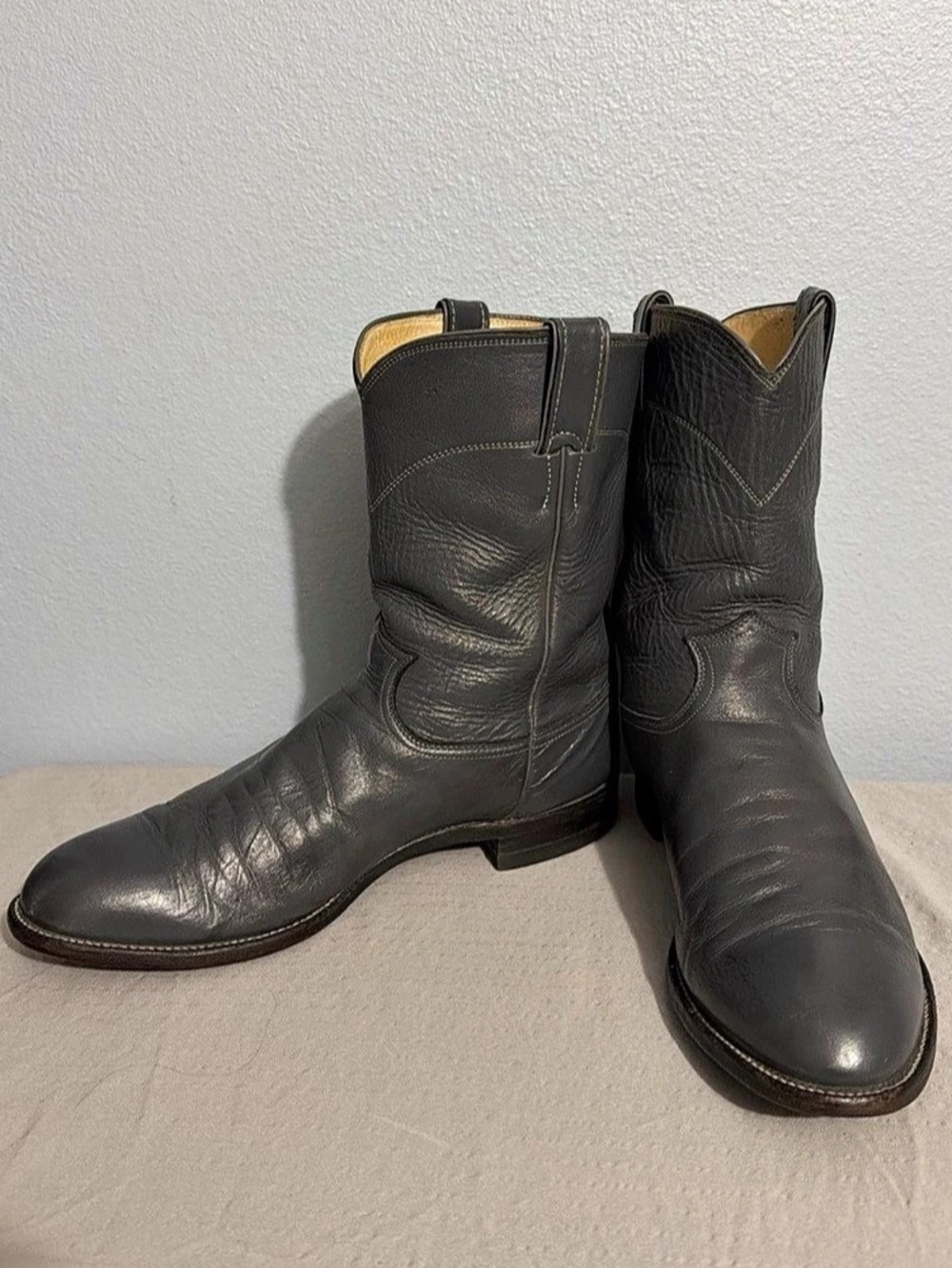 Justin Style 3025 Men's Grey Cowboy Boots US 12 D